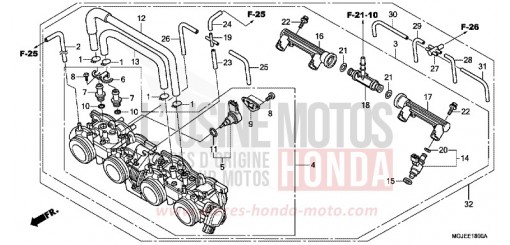 CORPS DE PAPILLON CBF1000FAC de 2012
